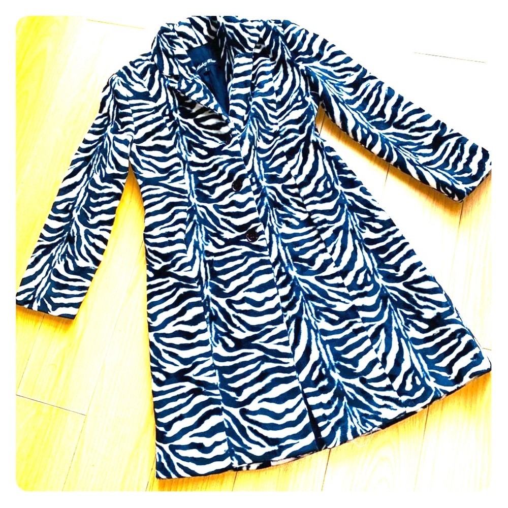ON HOLD! Neumann Marcus VTG ZEBRA COAT by MONKEY WEAR Girls 7